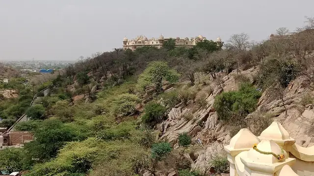 Radha Kushal Bihari temple on the ridge